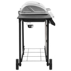 Barbacoa De Gas Con 4 Fogones Negro Y Plateado Vidaxl