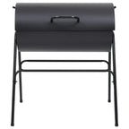 2026 Parrilla con 2 rejillas de cocción negra – Barbacoa portátil de 80x95x90 cm en acero