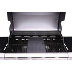 Barbacoa A Gas "bingo 5" - 5 Quemadores (1 Lateral) - 15.2kw + Funda De Protección - Negro
