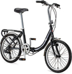 Bicicleta plegable Schwinn Loop para adultos, ruedas de 20 pulgadas, transmisión de 7 velocidades