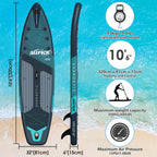 2026 Tabla de Paddle Surf Inflable ALLPICK Premium (Verde Premium) – Set Completo con Soporte Universal para Cámara, Remo Ajustable, para Principiantes y Avanzados, Capacidad 180 kg