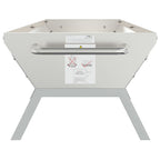 Bandeja Para Barbacoa Acero Inoxidable Plateado 158x42x31 Cm Vidaxl