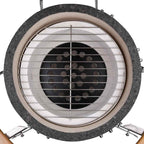 Kamado barbacoa parrilla y ahumador cerámico 81 cm v7356