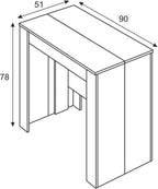 Mobelcenter - Mesa de Comedor Consola Extensible, Mesa para Salón recibidor o Cocina, Mesa Fuelle Extensible, Color Cemento (1127)