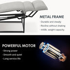 FLEXISPOT Sillón de Relax Eléctrico con Respaldo Ajustable, Reclinable de 105° a 155°, Sillon Reclinable, Sofá Relax Ergonómico Sillón para Dormitorio, Salón y Cine en casa (Gris Oscuro)
