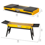 Barbacoa Carbón Plegable 89x22x32 Cm, Acero Esmaltado Con Bandejas Laterales Abatibles Y Parrilla De Acero Inoxidable - Aktive