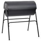 2026 Parrilla con 2 rejillas de cocción negra – Barbacoa portátil de 80x95x90 cm en acero