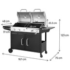 Barbacoa De Gas Y Carbón "western" 2 En 1 - Negra