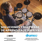 Alesis Nitro Max Kit Batería Electrónica con Parches Silenciosos de Malla, Caja de Doble Zona de 10", Bluetooth, 440+ Sonidos Auténticos, Lecciones Drumeo, USB MIDI, Pedal de Bombo