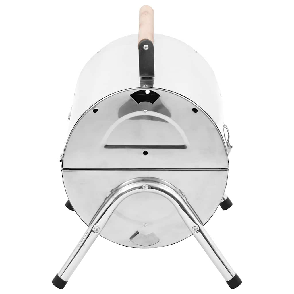 Barbacoa De Carbón De Sobremesa Acero Inoxidable Doble Parrilla Vidaxl