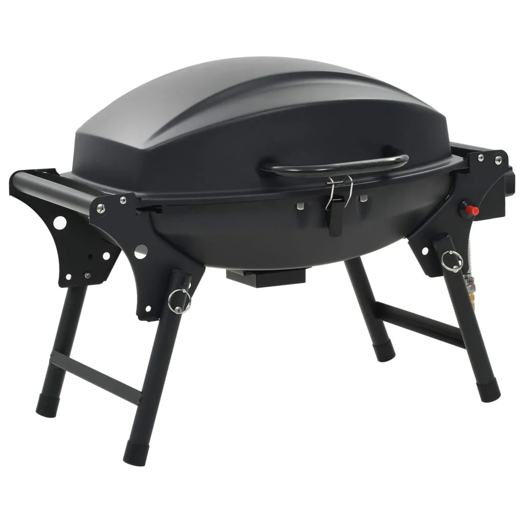 Barbacoa portátil de gas con 1 zona de cocción negra V3770