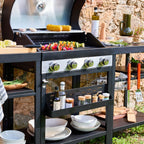 Barbacoa 4 Quemadores, Cocina Exterior, Negro