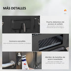 Barbacoa De Carbón Outsunny Acero Inoxidable 113x65x108 Cm Negro