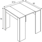 Mobelcenter - Mesa de Comedor Consola Extensible, Mesa para Salón recibidor o Cocina, Mesa Fuelle Extensible, Color Cemento (1127)