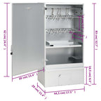 Horno Ahumador De Barbacoa Con Mesa Acero Galvanizado Vidaxl