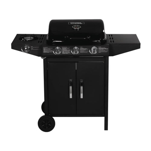 Barbacoa A Gas  "festa 4" - 4 Quemadores (1 Lateral) - 10.5kw - Negro