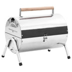 Barbacoa De Carbón De Sobremesa Acero Inoxidable Doble Parrilla Vidaxl