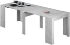Mobelcenter - Mesa de Comedor Consola Extensible, Mesa para Salón recibidor o Cocina, Mesa Fuelle Extensible, Color Cemento (1127)