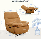FLEXISPOT XC6 Sillón Relax, Sófa Giratorio con Función Balancín, Sillon TV con Respaldo Ajustable, Silla Reclinable para Dormitorio, Salón y Cine en Casa (Beige)