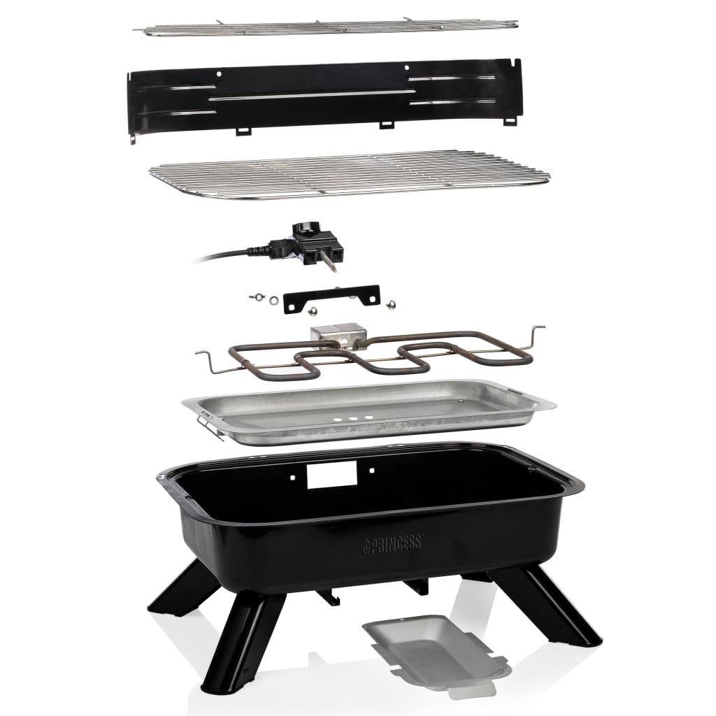 Barbacoa Grill Híbrida Negro 2000 W Princess