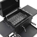 Barbacoa de carbón con estante inferior negra v6900