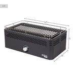 Barbacoa Portátil A Carbón Aktive, Recargable A Pilas , Sin Humo, Medidas 45x28x19cm, Con Proteccion Antigoteo