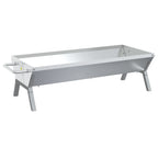 Bandeja Para Barbacoa Acero Inoxidable Plateado 118x42x30,5 Cm Vidaxl