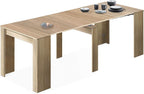 Mobelcenter - Mesa de Comedor Consola Extensible, Mesa para Salón recibidor o Cocina, Mesa Fuelle Extensible, Color Cemento (1127)