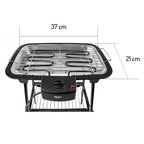Barbacoa Eléctrica Con Patas, Parrilla Cromada, Ajuste Temperatura, Interior /exterior, Desmontable Negro 2000w Adler Ad 6602